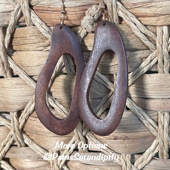 Bohemian Bronze Labradorite Stone Hippy Dangle Earrings - Picture 4 of 8